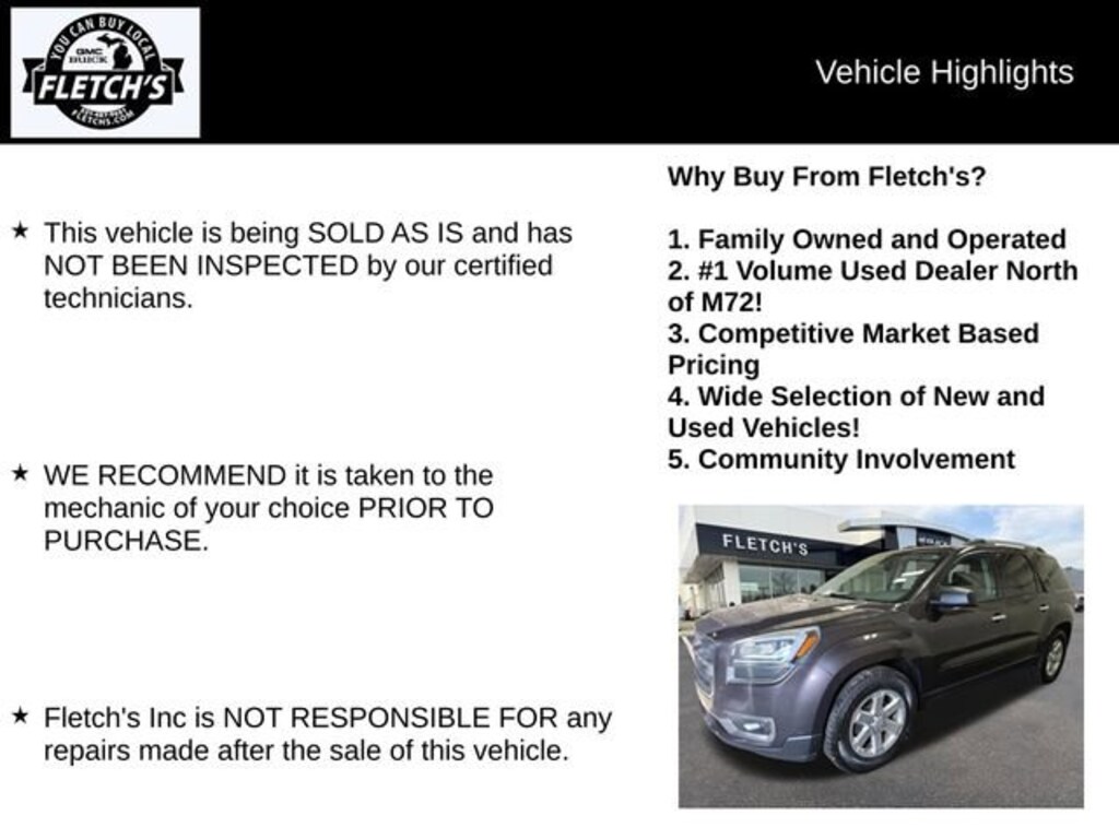 Used 2015 GMC Acadia SLE SUV