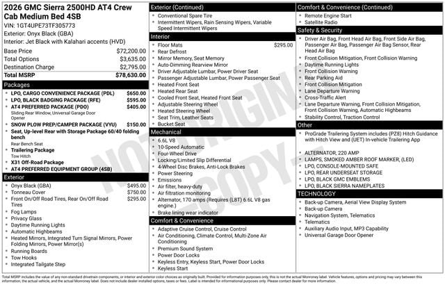 2026 GMC Sierra 4WD Crew Cab Standard Box AT4's photo