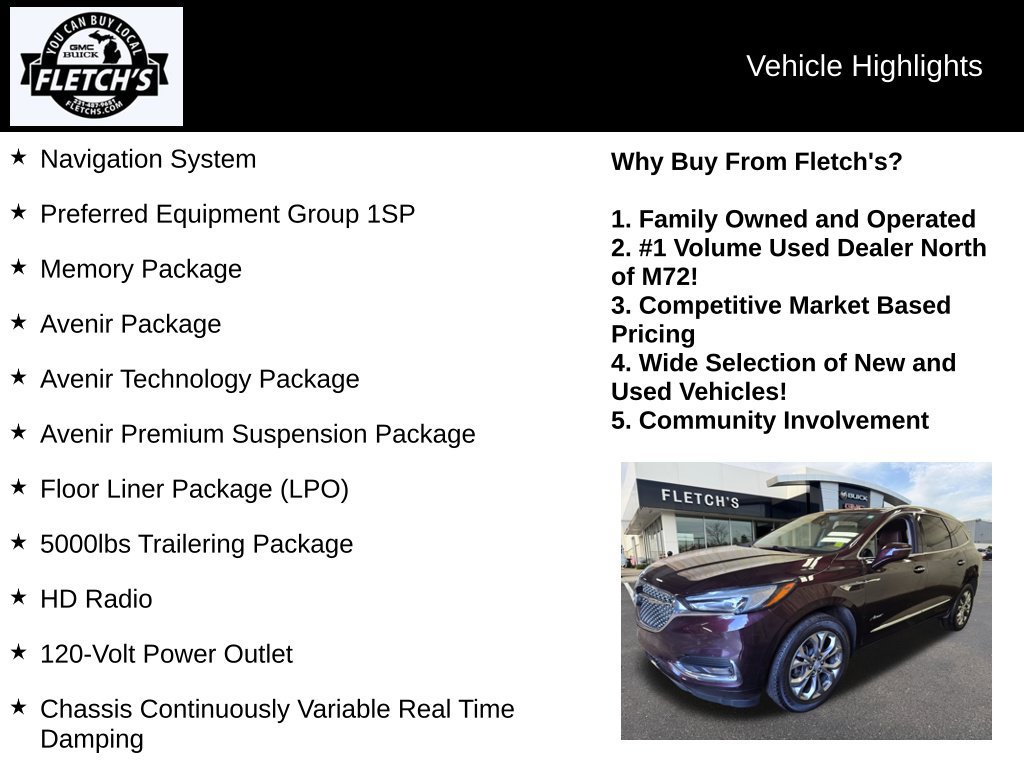 Used 2021 Buick Enclave Avenir with VIN 5GAEVCKW3MJ268360 for sale in Petoskey, MI