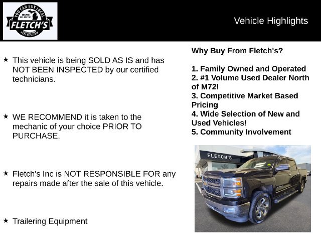 Used 2014 Chevrolet Silverado 1500 LTZ with VIN 3GCUKSEC4EG114287 for sale in Petoskey, MI