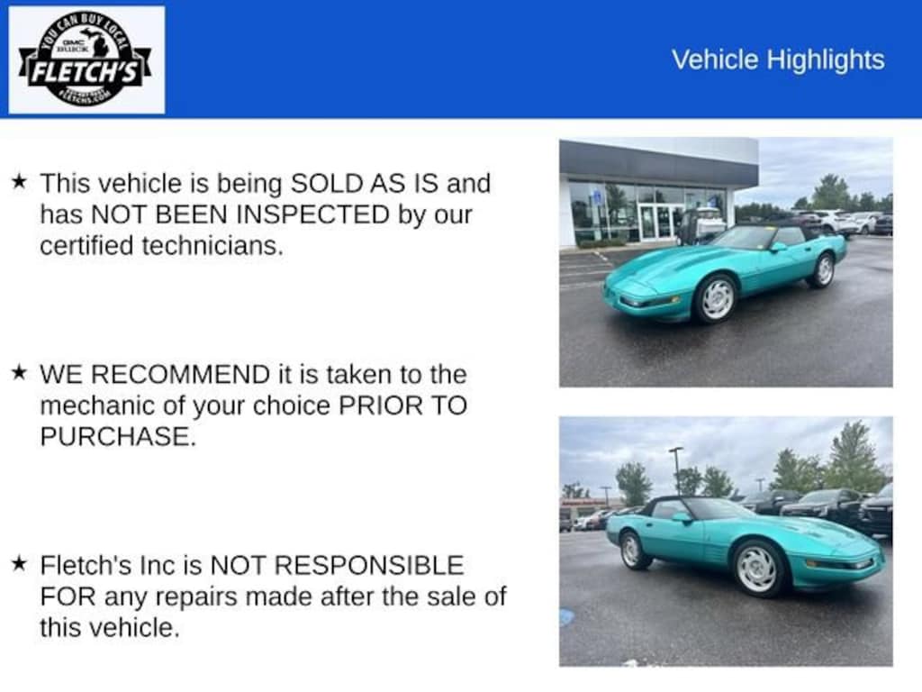 Used 1991 Chevrolet Corvette Base