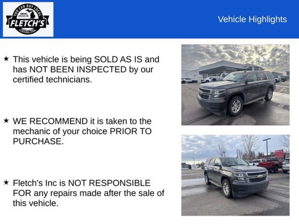 Used 2018 Chevrolet Tahoe LT SUV