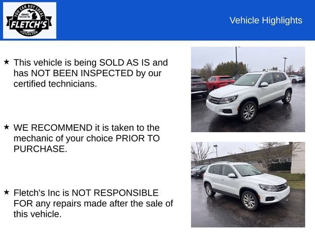 Used 2017 Volkswagen Tiguan Wolfsburg Edition with VIN WVGSV7AX0HK022025 for sale in Petoskey, MI