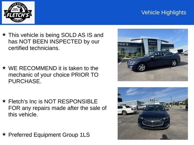 Used 2016 Chevrolet Malibu 1LS with VIN 1G1ZB5STXGF233969 for sale in Petoskey, MI