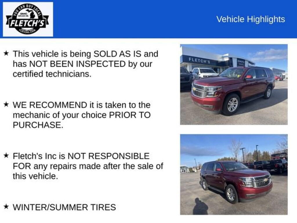 Used 2016 Chevrolet Tahoe LT SUV