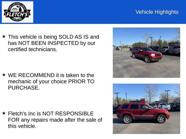 Used 2010 Jeep Grand Cherokee Laredo with VIN 1J4PR4GK3AC120789 for sale in Petoskey, MI