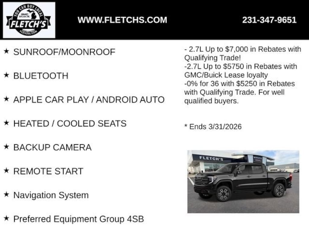 New 2026 GMC Sierra 1500 AT4 Truck