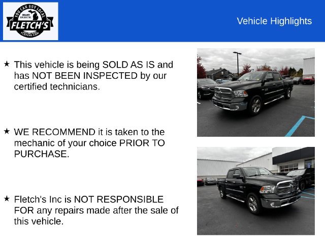Used 2016 RAM Ram 1500 Pickup Big Horn with VIN 1C6RR7TT2GS295717 for sale in Petoskey, MI