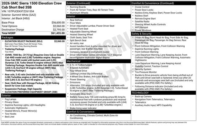 2026 GMC Sierra 1500 Elevation's photo