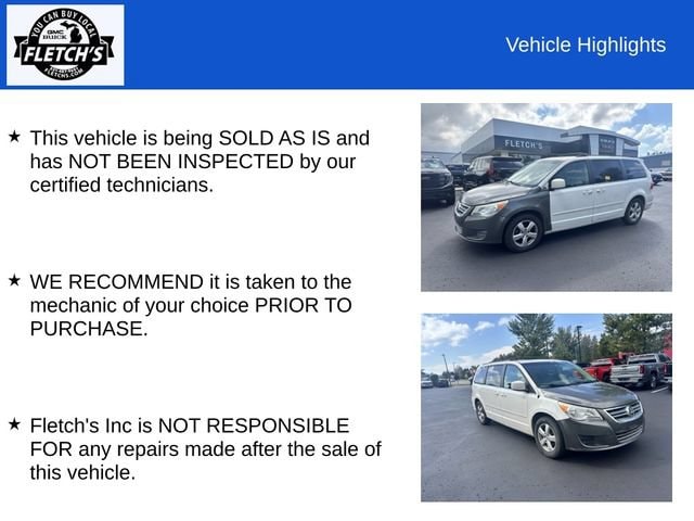 Used 2009 Volkswagen Routan SEL with VIN 2V8HW54X19R574877 for sale in Petoskey, MI