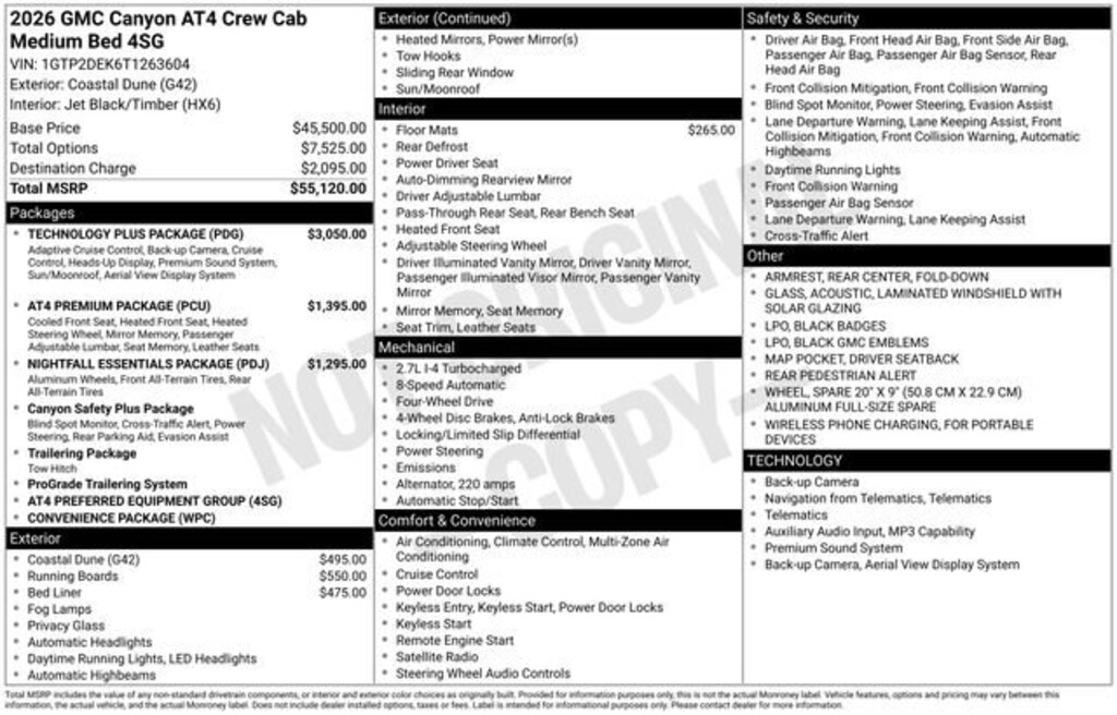 New 2026 GMC Canyon AT4 Truck
