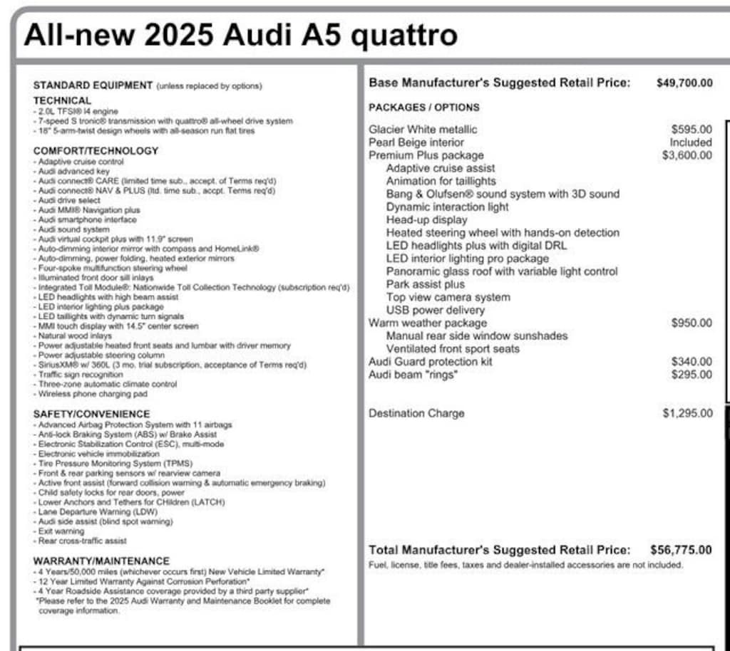 Used 2025 Audi A5 Premium Plus