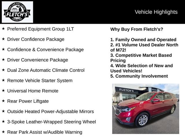 Used 2019 Chevrolet Equinox LT with VIN 3GNAXUEV9KS591816 for sale in Petoskey, MI