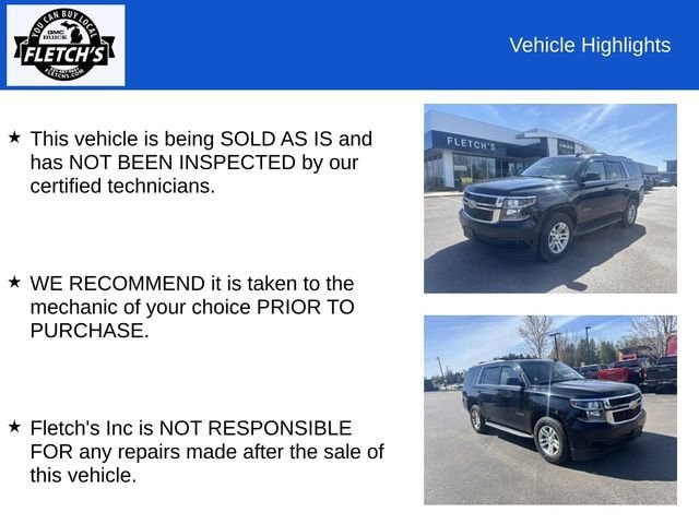 Used 2016 Chevrolet Tahoe LT with VIN 1GNSKBKC2GR256594 for sale in Petoskey, MI