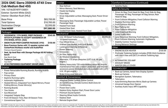 2026 GMC Sierra 2500HD AT4X's photo