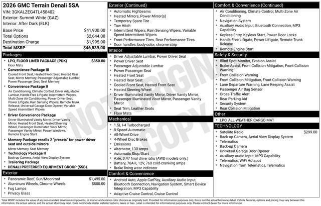 2026 GMC Terrain Denali AWD's photo