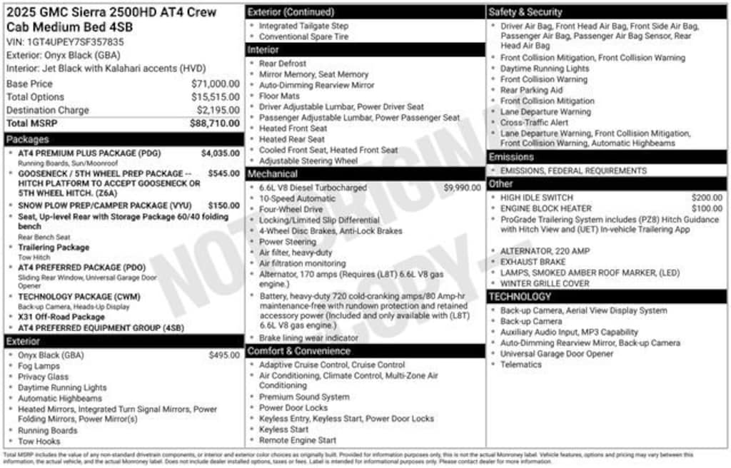 New 2025 GMC Sierra 2500 HD AT4 Truck