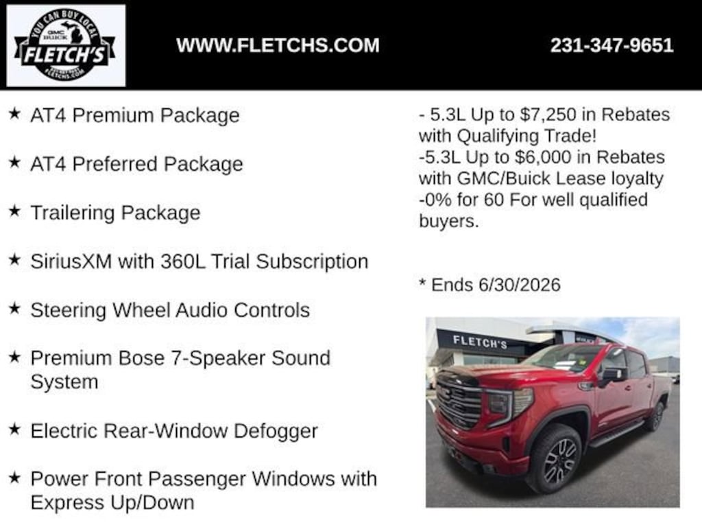 New 2026 GMC Sierra 1500 AT4 Truck