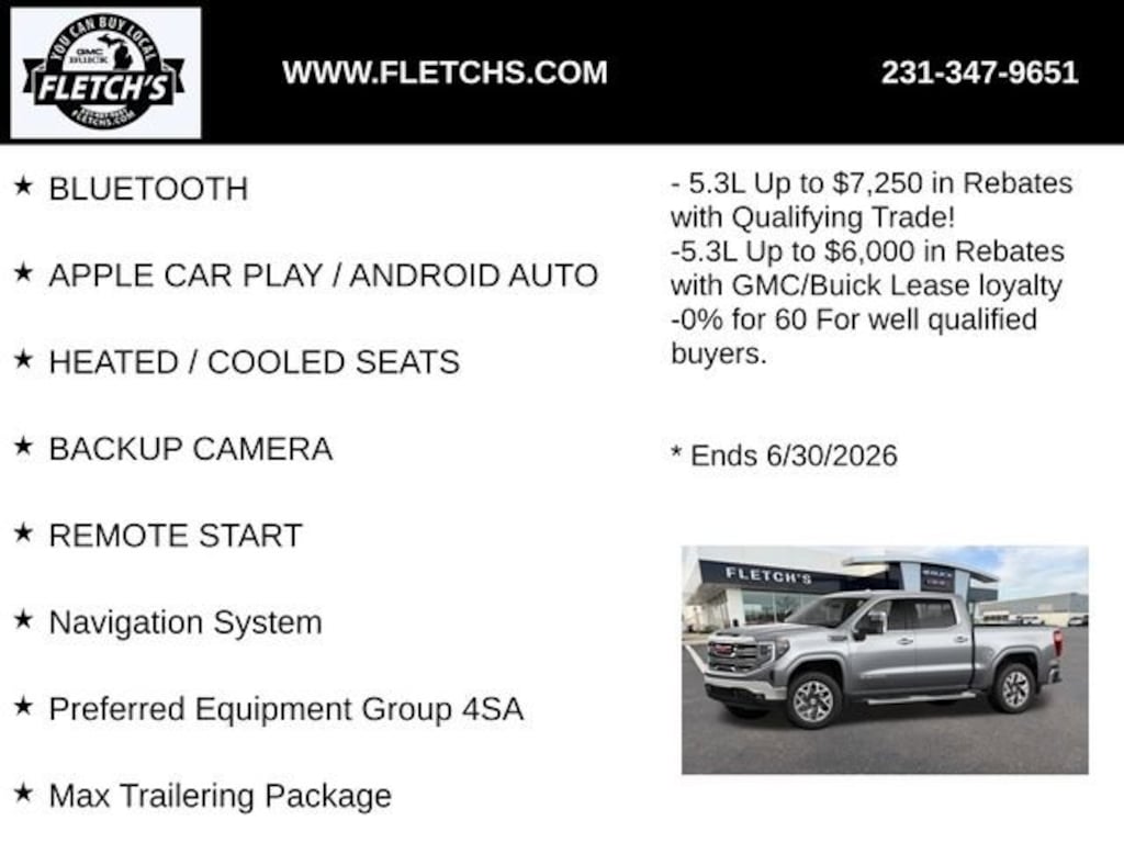 New 2026 GMC Sierra 1500 SLT Truck
