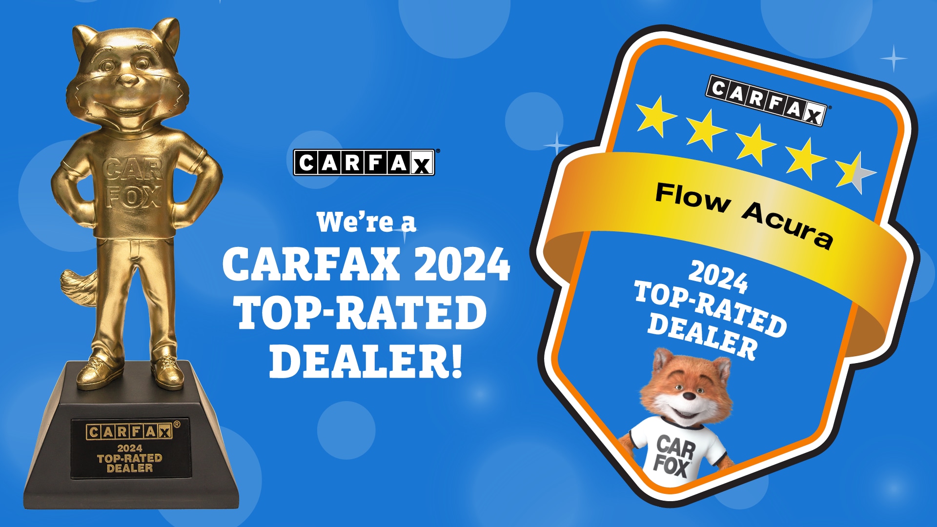 Carfax top rated dealer award given to Flow Acura in Winston-Salem