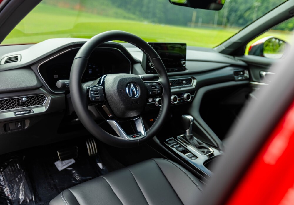 Stylish black interior of a 2025 Acura integra
