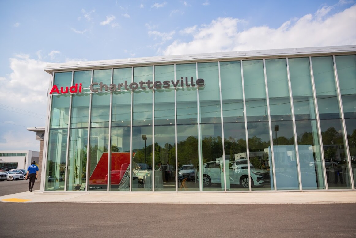 exterior of Audi Charlottesville dealership in Charlottesville, Virginia