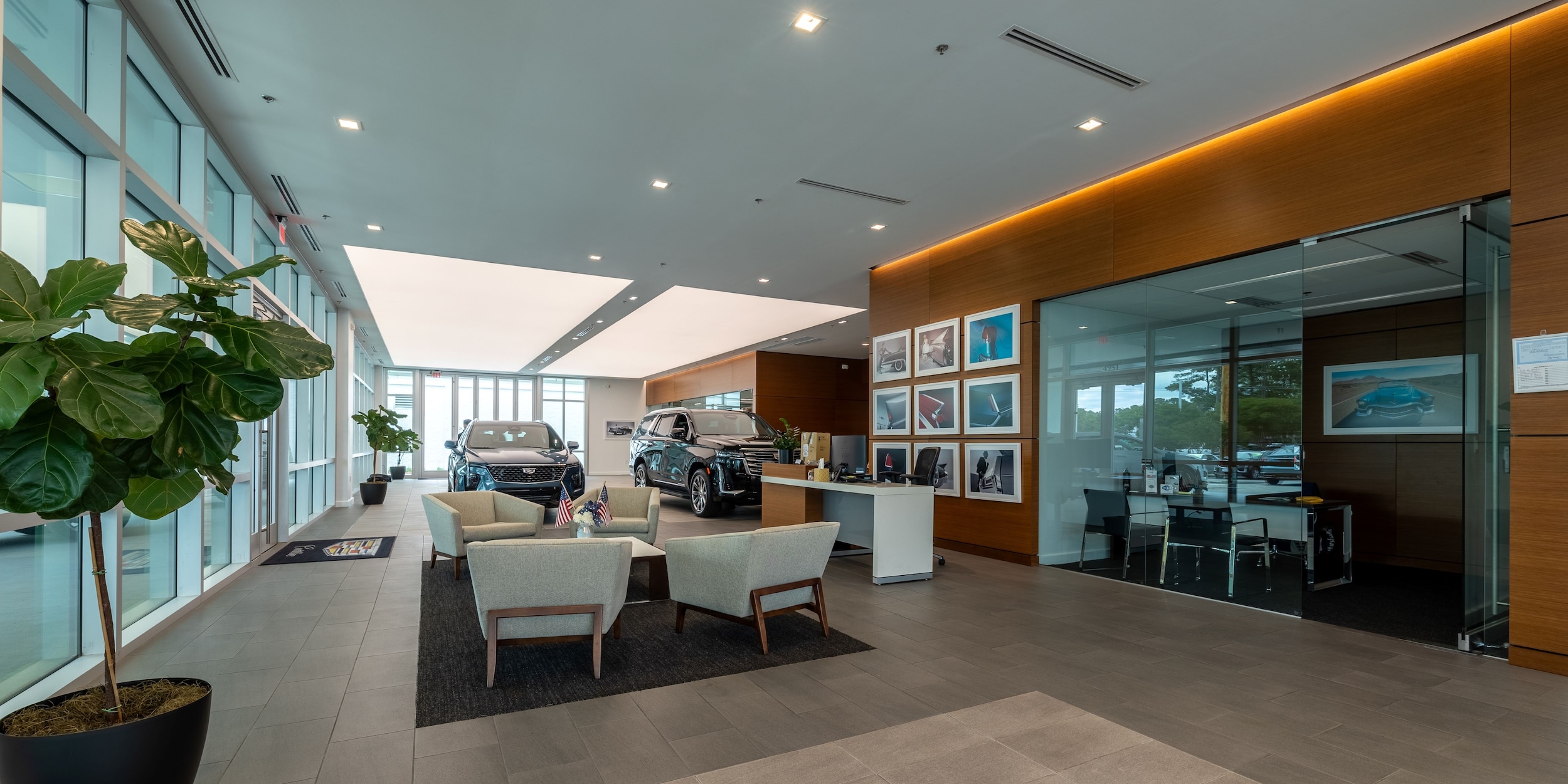 new-bmw-near-greensboro.jpg The new lobby and showroom at Flow Cadillac of Wilmington