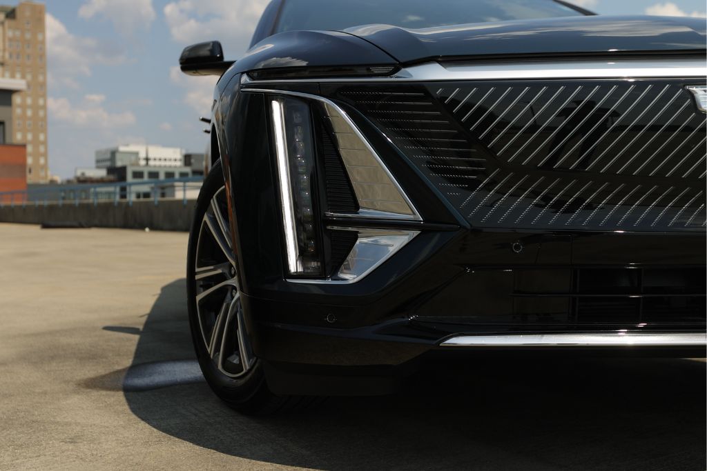 Front right view of a Cadillac Lyriq EV for sale