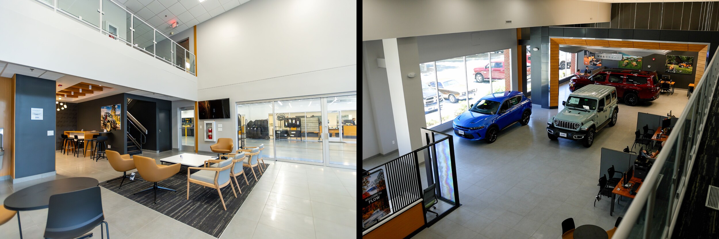 Flow Chrysler Dodge Jeep Ram of Charlottesville renovated showroom