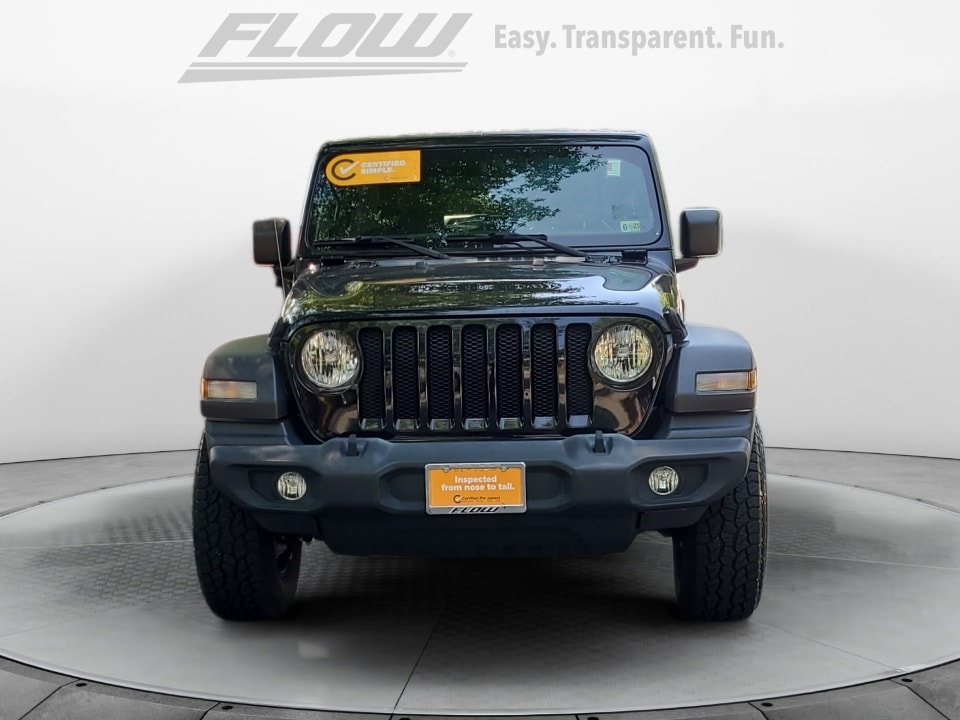 Certified 2020 Jeep Wrangler Unlimited Sport S with VIN 1C4HJXDG2LW298455 for sale in Charlottesville, VA