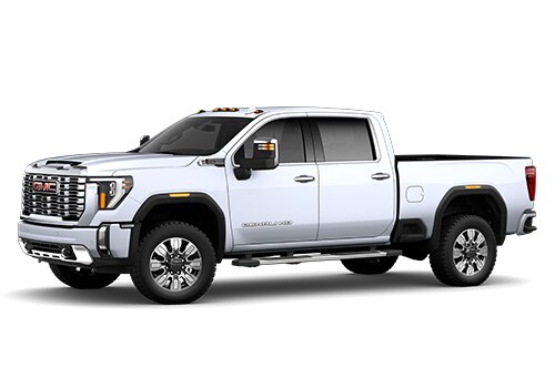 sierra-2500-for-sale.jpg White 2025 GMC Sierra 2500 pickup truck in front of a white background