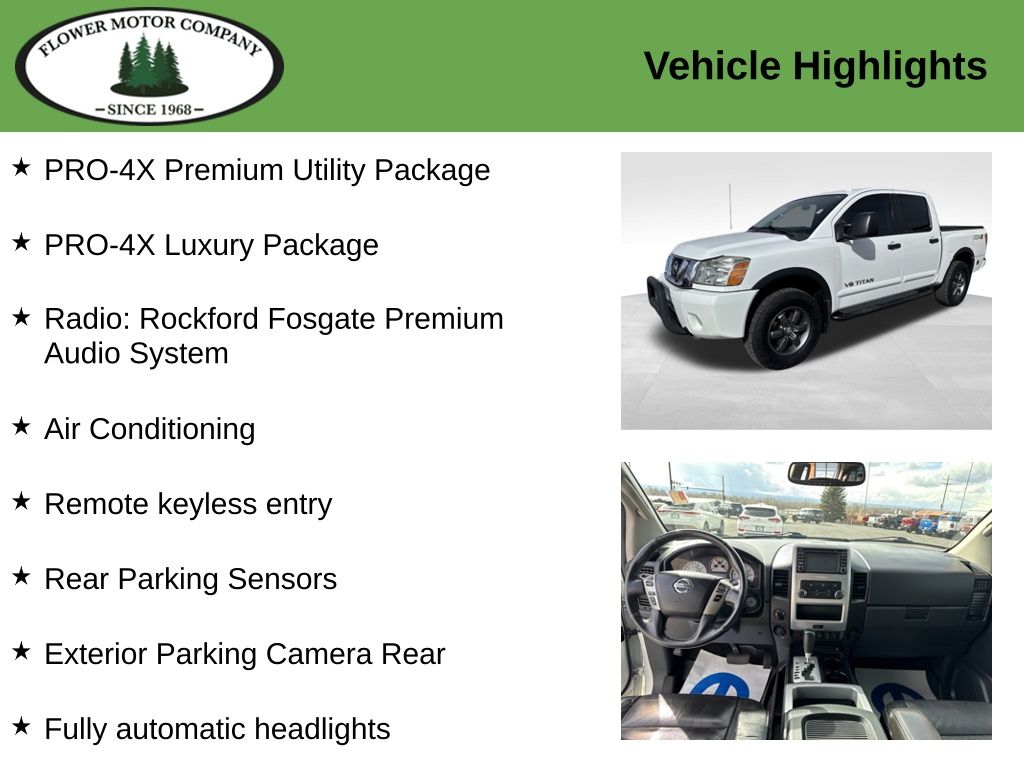 Used 2015 Nissan Titan PRO-4X with VIN 1N6BA0EC9FN506458 for sale in Montrose, CO