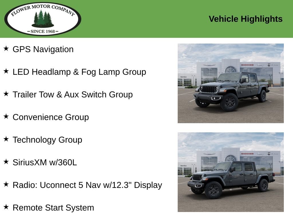 New 2025 Jeep Gladiator SPORT S 4X4 Pickup