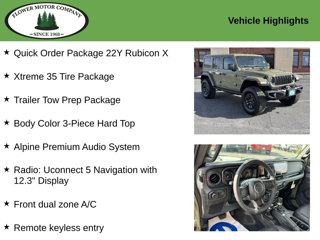 New 2026 Jeep Wrangler 4-DOOR RUBICON X Sport Utility