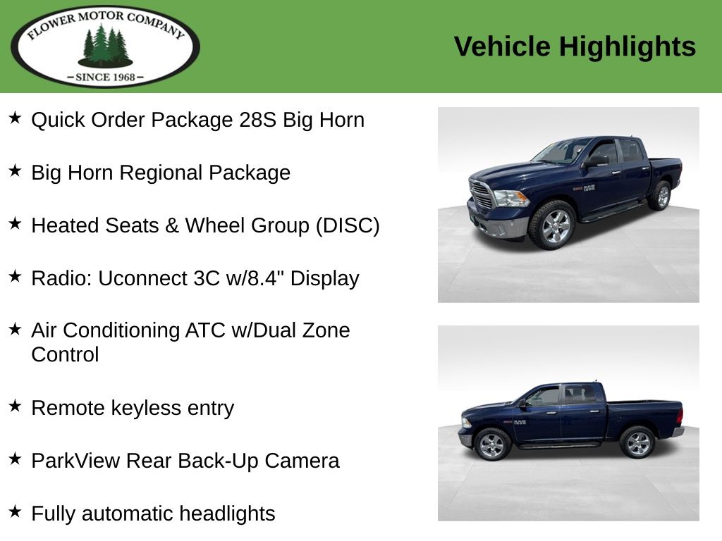 Used 2017 RAM Ram 1500 Pickup Big Horn with VIN 1C6RR7LM0HS875381 for sale in Montrose, CO