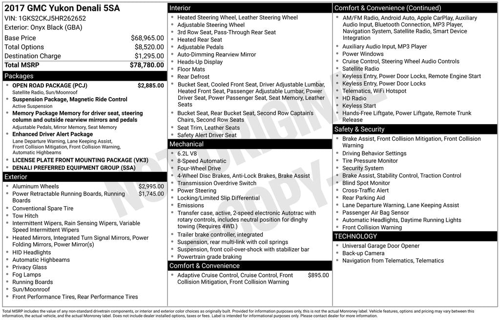 Used 2017 GMC Yukon Denali SUV