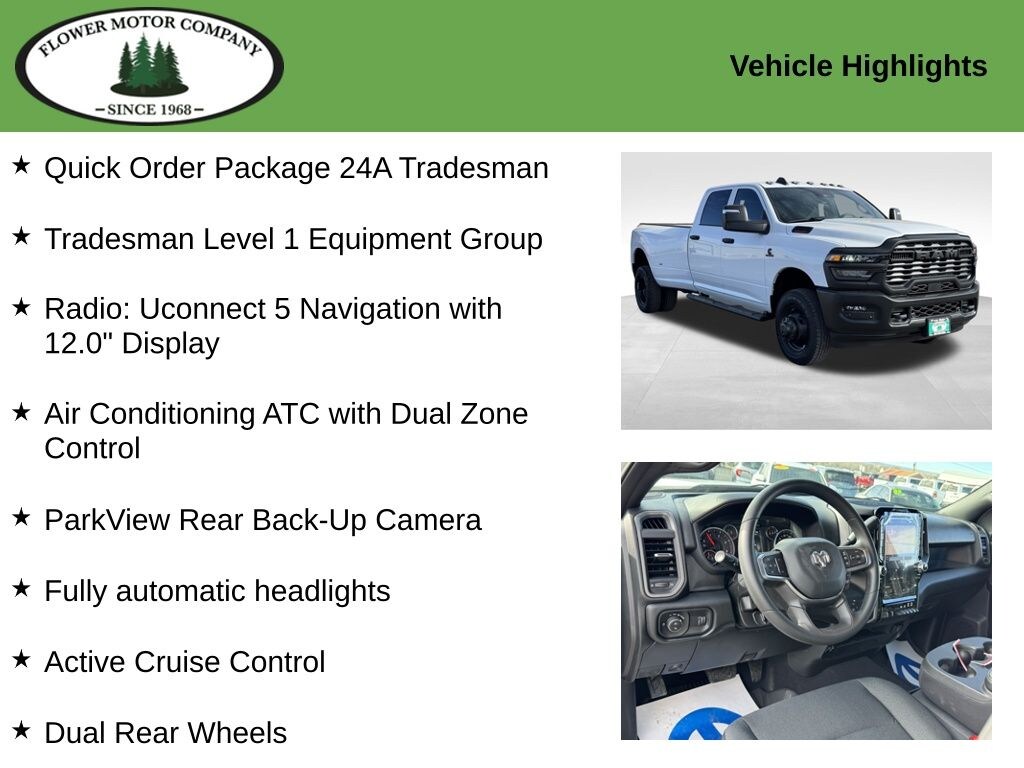 New 2026 Ram 3500 TRADESMAN CREW CAB 4X4 8' BOX Pickup