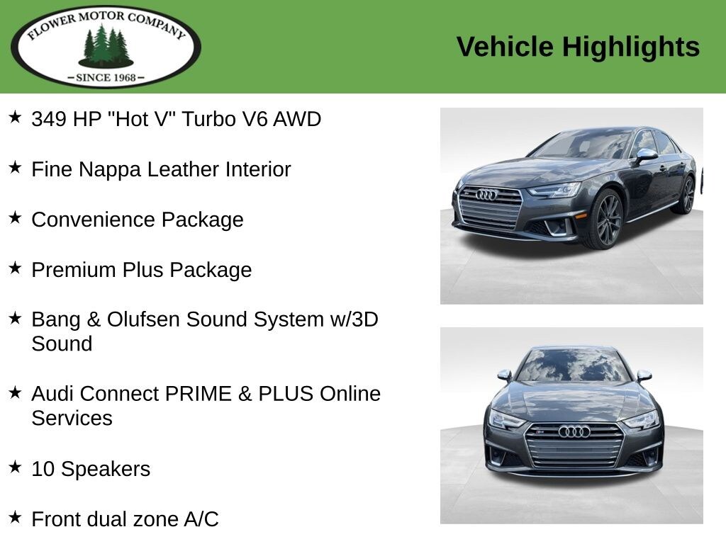 Used 2019 Audi S4 3.0T Premium Plus Sedan
