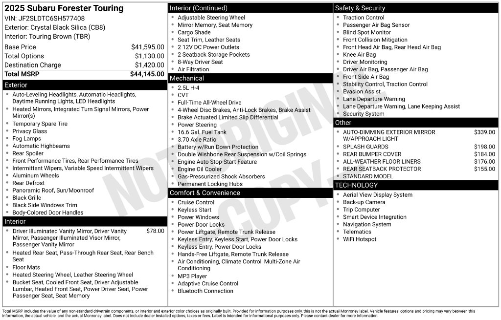 2025 Subaru Forester Touring - Photo 28