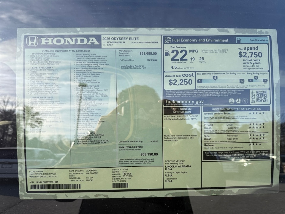 2026 Honda Odyssey Elite - Photo 33