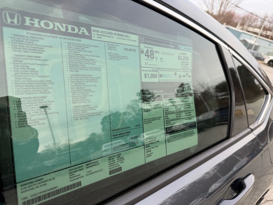 2026 Honda Accord Hybrid EX-L - Photo 33