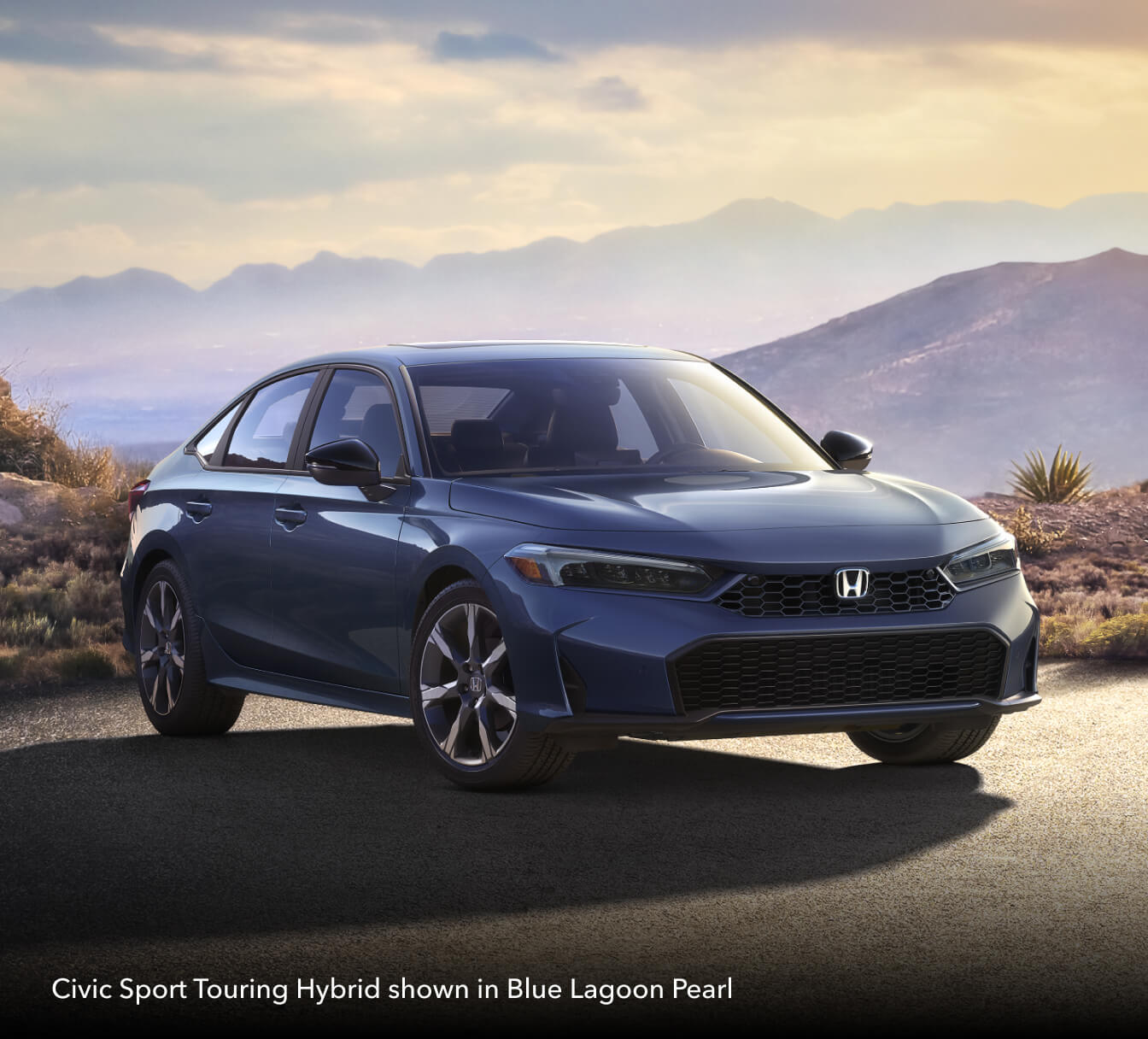Civic Sport Touring Hybrid shown in Blue Lagoon Pearl