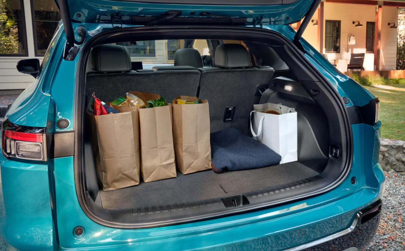 2026 Honda Prologue open hatch view showing cargo capacity