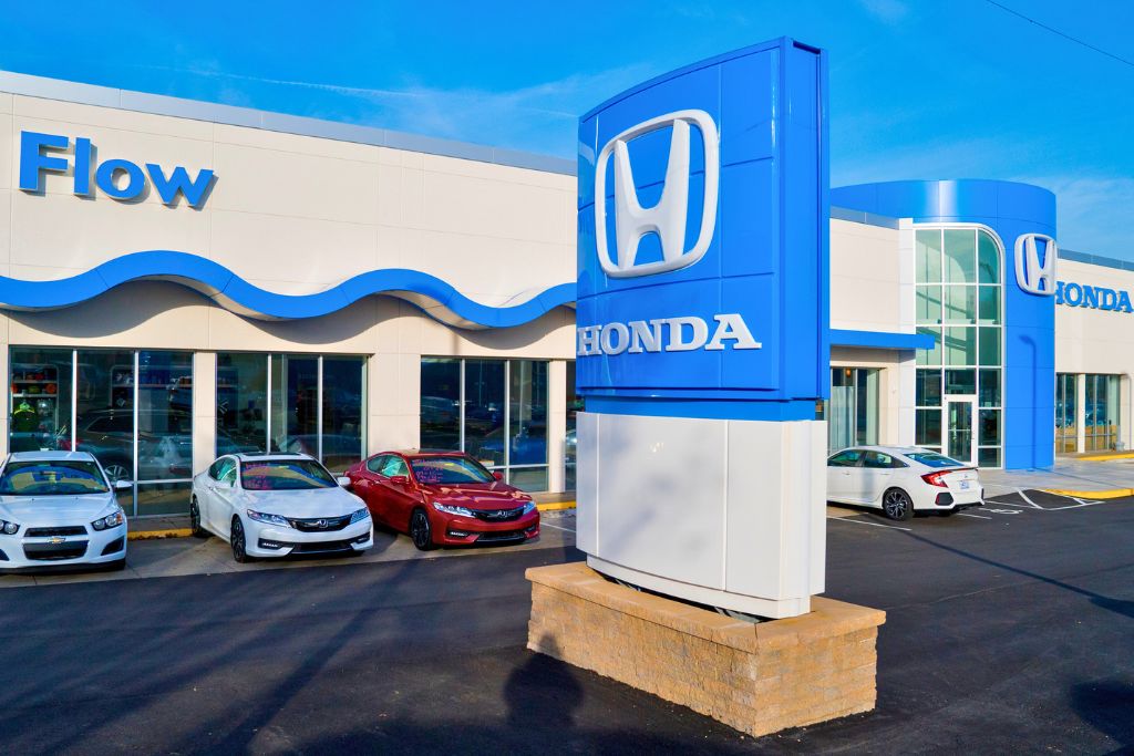 Outside view of Flow Honda in Winston-Salem - a Honda dealership serving the Piedmont Triad region of NC