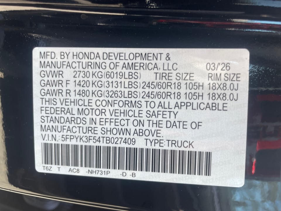 2026 Honda Ridgeline RTL - Photo 35