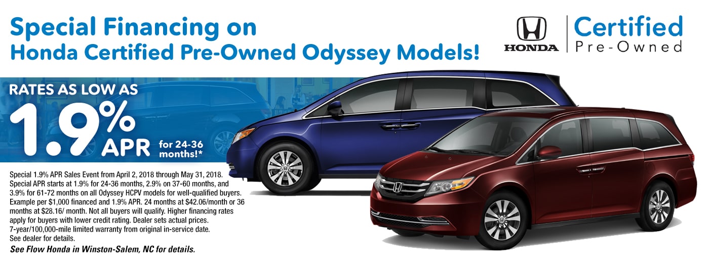 Flow Honda In WinstonSalem New, Used, and Certified Dealer proudly