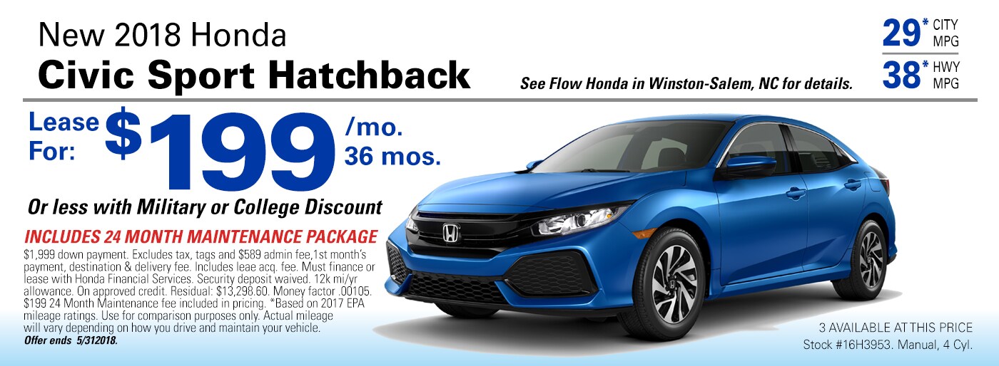 Flow Honda In WinstonSalem New, Used, and Certified Dealer proudly