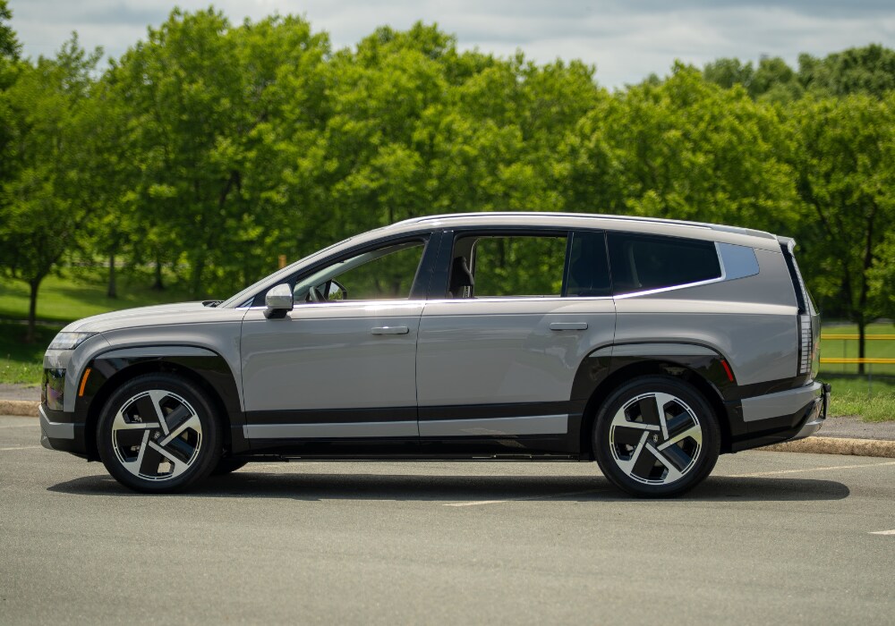 Driver's side exterior view of the 2026 Hyundai IONIQ 9 electric SUV.
