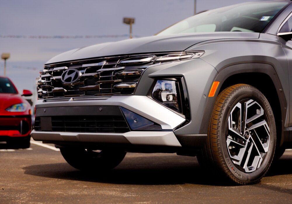 Close up of the front of a 2026 Hyundai Tucson for sale
