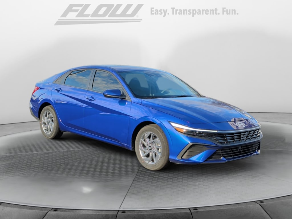 Certified 2025 Hyundai Elantra Hybrid Blue Sedan